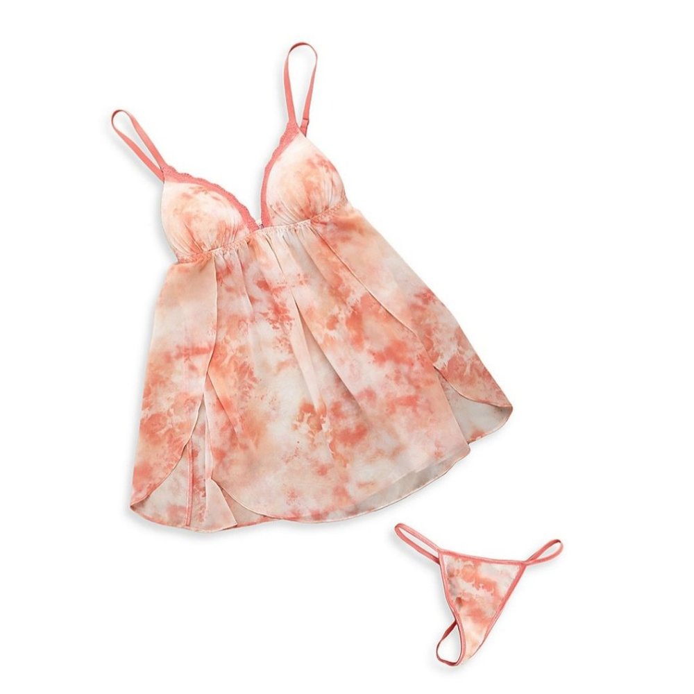Orange Chemise Set